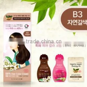 BIPA Hair Color Cream [Hair Dye, Grey Hair Coverage] [Color B3 Light Brown] thumbnail-1