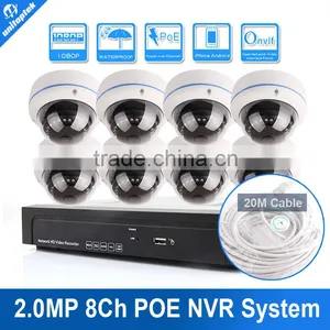 8Ch CCTV Camera Systems With 8PCS Dome P2P IP Cameras And 8ch NVR Supports PC&Mobile View thumbnail-1
