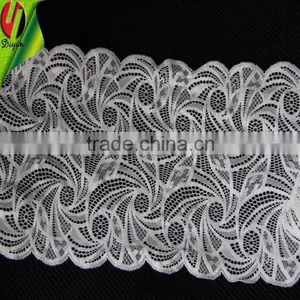 Lace Textile by Jacquard Machine 17 CM Wide Stretch Lace Trimming thumbnail-1