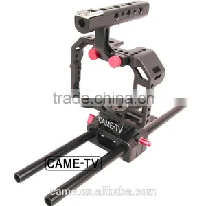 CAME-TV Alpha A7S Camera Cage DSLR Rig With Top Handle 15mm Rod Adapter thumbnail-1