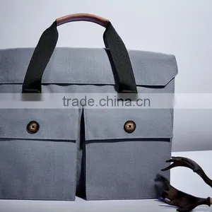 China Factory Customize 15.6" Black Laptop Shoulder Bag Business Messenger Handbag Briefcase For Dell thumbnail-6