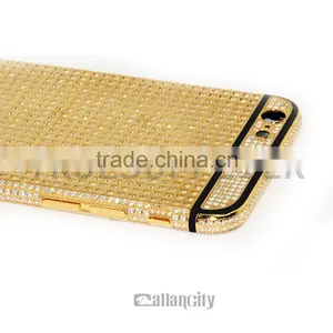 Luxury Golden for Iphone 6 Full Diamond Housing With 24k Gold Plated thumbnail-2