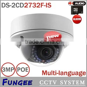 3 MP FULL HD 1080p DS-2CD2732F-IS With Waterproof / Weatherproof Ari-focal Lens Network IR IP Camera POE SD Card CCTV thumbnail-1