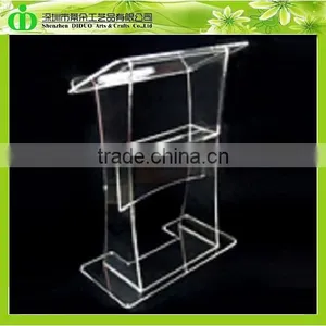 DDL-0020 ISO9001 Chinese Factory Wholesale SGS Test Crystal Acrylic Rostrum With Printing thumbnail-2