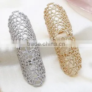 European and American Fashion Knuckle Simple Metallic Hollow Carved Ring thumbnail-2