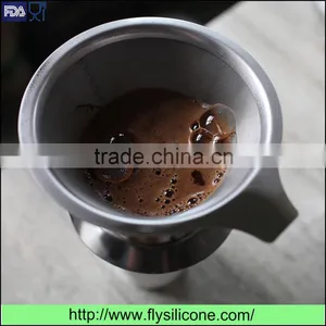 High Quality Wholesale Pour Over Stainless Steel Coffee Cone Dripper With Cup Stand thumbnail-3