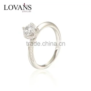 2016 New Arrival S925 Silver Wedding Diamond Rings thumbnail-1