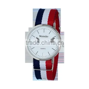Cheap Hot Selling Women's Nylon Strap Slim Wrist Watch thumbnail-1