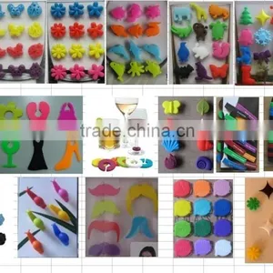 2014 Hot Sell Silicone Mustache Beer Bottle Markers and Bottle Clip Markers thumbnail-5