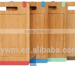 BAMBOO CHOPPING BOARD WOOD FOOD CUTTING SLICING WOODEN CUTTER SIDE SILICONE GRIP thumbnail-2
