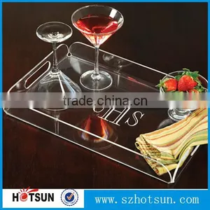 2015 Hot Sale Modern Looking Factory Manufacturing Acrylic Dry Fruit Serving Tray thumbnail-1