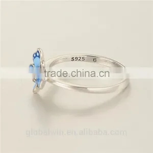 2015 Fine New Model Jewelry Finger 925 Silver Ring With Butterfly thumbnail-2