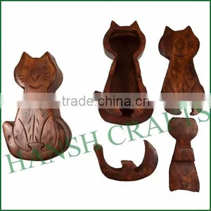 Wooden Brain Teaser Puzzle Wood Interlocking Puzzle thumbnail-1
