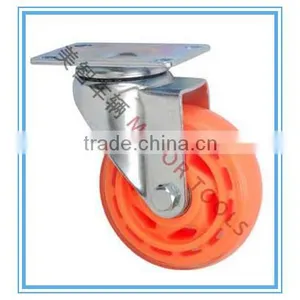 3 Inch Transparent Orange pu Caster Wheel thumbnail-1