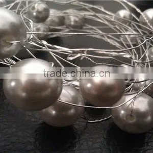 DIY Pearl Wire/Craft Metal Wire With Pearls,craft Pearl on Reel Wire thumbnail-1