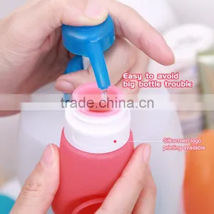 New Design Portable Fashion Sucker Silicone Squeezable Shampoo Bottle thumbnail-1