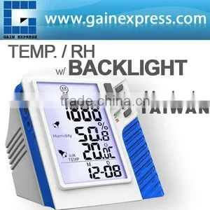 Portable LCD Display Wall Mount / Desktop Carbon Dioxide CO2 , Temperature RH,DP,WB Data Logger With Back-light Made in Taiwan thumbnail-1