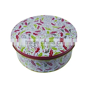 1L Printed Colorful Round Tin Food Grade Wholesale thumbnail-1