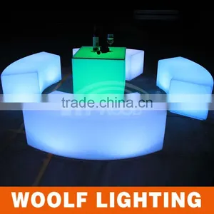 Rechargeable Lounge Bar Used Motley Plastic Material LED Curve Chair thumbnail-3