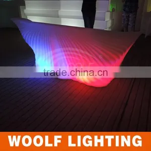 Popular Club Conch Design Luminous Coffee Table LED Sofa Set thumbnail-3