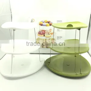 Plastic 3 Tier Fruit Tray, Sushi Divider Plate With Stealth Magnet Parts Fold thumbnail-1