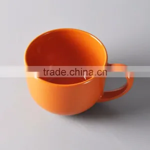 Colorful Glazed Ceramic Soup Bowl With Handle thumbnail-2