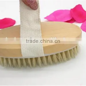 Cy305 Bath Body Brush, 100% All Natural Boar Bristle Wooden Handle & Band Fixed Bristles Brush thumbnail-5