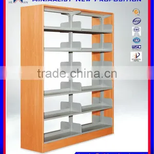 Modern Steel and Wood Library Furniture,modern Public Office Bookshelf,bookcase,book Rack thumbnail-1