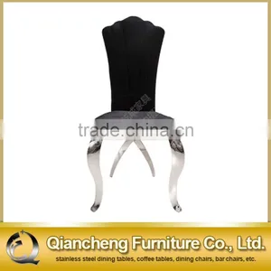 Fancy Black Velvet Dining Chair for Hotel thumbnail-1