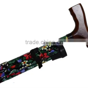 Folding Walking Cane, Old Man Walking Stick With Wood Handle SZ17016F thumbnail-2