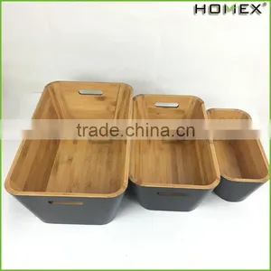 Bamboo Stacking Storage Boxes Kitchen Storage Boxes Homex BSCI/Factory thumbnail-3
