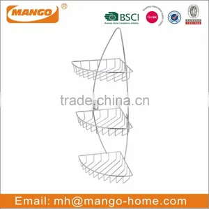 Chrome Plating Metal Wire Bathroom Corner Shelf thumbnail-5