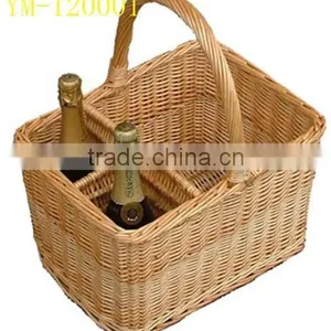 Assorted Cheap Wicker ,willow Wine Glass Basket thumbnail-1