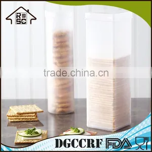 NBRSC 2-Piece Stackable Transparant Biscuit Plastic Storage Container Cookie Boxes Wholesale thumbnail-2