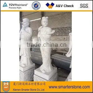 Chinese Story <the Eight Immortals (in the Legend)> Granite Statue Sculpture -- Ho-Hsien-Ku thumbnail-1
