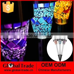 G0023 Beautiful Mosaic Solar Powered LED Garden Light Fiesta Lawn Path Landscape thumbnail-1