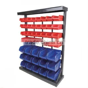 47 Bin Storage Rack,47 Bin Floor Mount Parts Rack,combination Boxes,storage Rack With Plastic Bin (202714) thumbnail-1