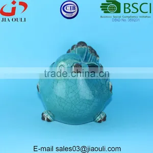 BSCI Audit Factory Antique Style Garden Decor Ceramic Bird, Garden Planter Bird thumbnail-5