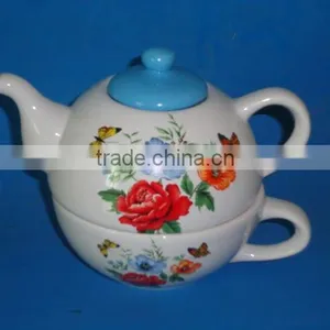 Ceramic Tea Pot & Cup SN15 thumbnail-1