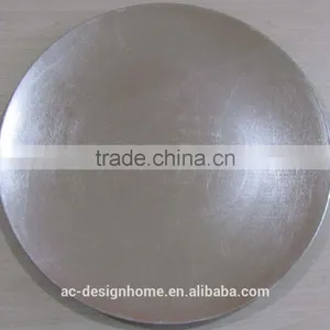 SILVER FOIL PP PLASTIC CHARGER PLATE thumbnail-1