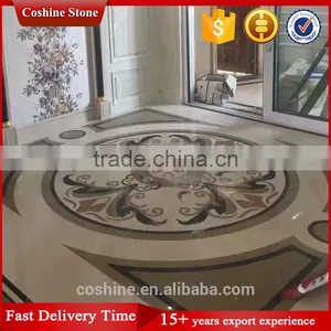 Villa Lobby Design Marble Flooring Tiles Stone Medallion & Watejet thumbnail-4