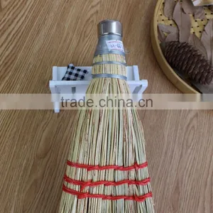 ESD Corn Straw Hand Whisk Broom With Metal Ring Cap thumbnail-2