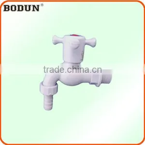 C3004 Cross Shaped White Pvc Plastic Bibcock/shower Faucet With Mouth thumbnail-1