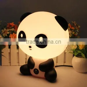 Night Lights, LED Night Light Silicone Soft Lovely Panda Lighting Sleep-conducive Table Lamp Fits For Kids Children Baby Bedroom thumbnail-3