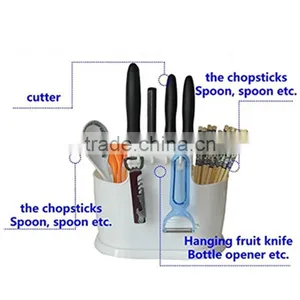 Non-toxic Plastic Kitchen Utensils /tool Holder Flatware Organizer , Tableware Tool Storage Rack thumbnail-4