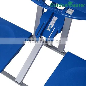 Patio Durable Portable 4Seat Aluminum Folding Picnic Table Set thumbnail-4