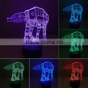 OEM Factory Price Colorful 3D Illusion LED Night Light Decorative Serial Lights thumbnail-3