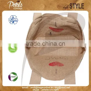 Non Laminated Jute Tote Bag With Web Handle thumbnail-6