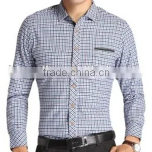100% Cotton Long Sleeve Shirt Mens Custom Slim Fit Casual Shirts With Latest Shirt Designs thumbnail-1