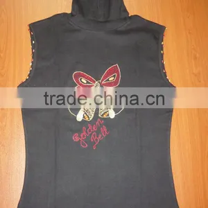 Ladies Fashionable Good Quality T-shirt, Ladies Cotton T-shirt thumbnail-1